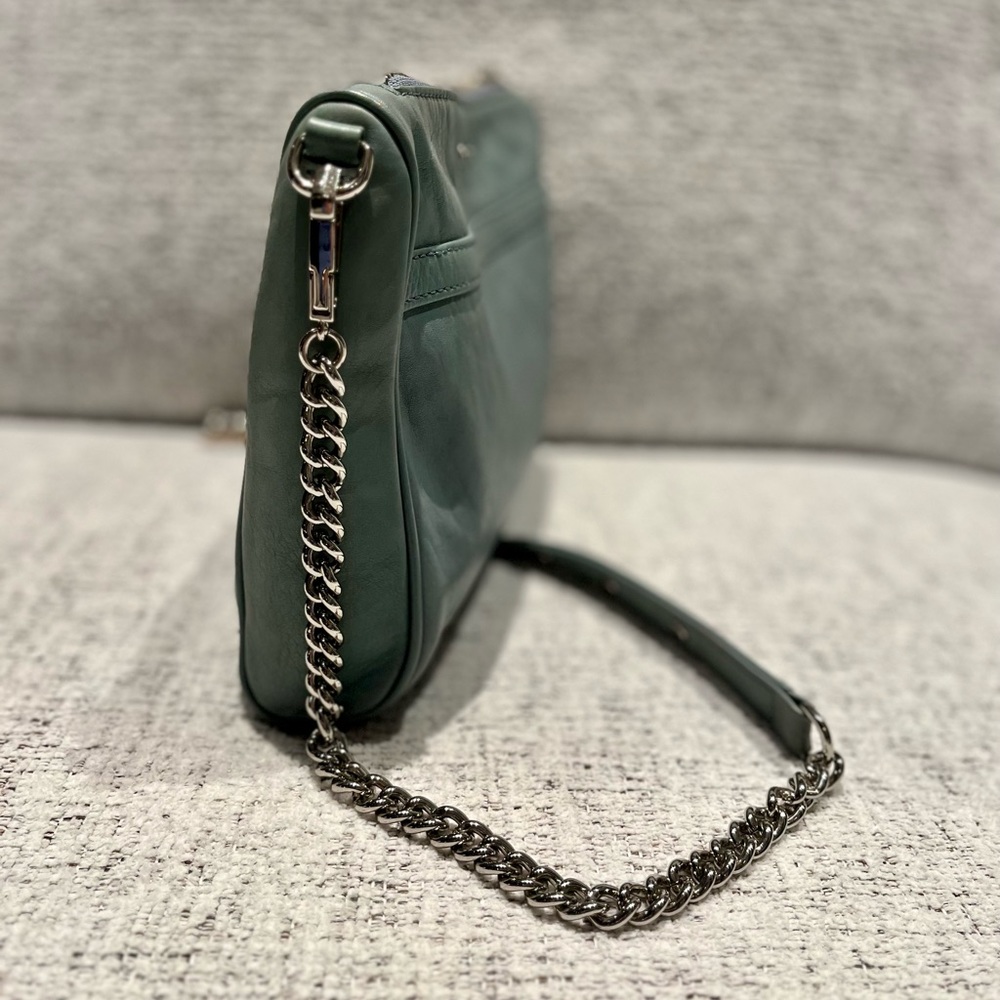 REBECCA MINKOFF MAC large bag teal blue crossbody purse EUC removable strap - Picture 4 of 16
